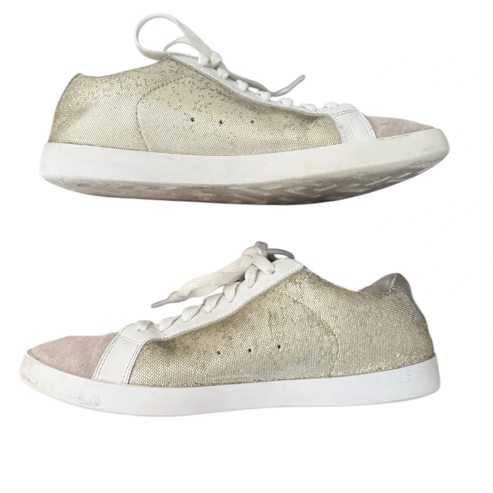 Rollie Prime D100240 Women's Metallic Leather Gold Sneakers Size 9